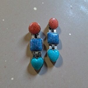 Turquoise sterling silver earrings